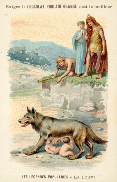 The She-Wolf Nursing Romulus and Remus by French School